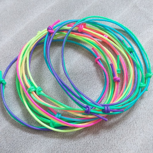 Rainbow cord bracelets