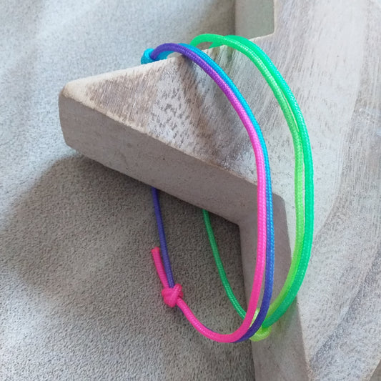 Rainbow cord bracelets