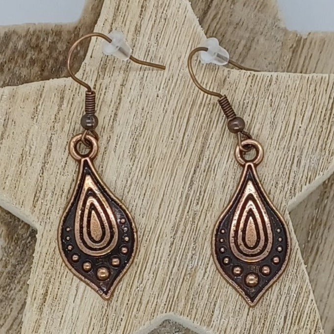 Cute copper dangle earrings