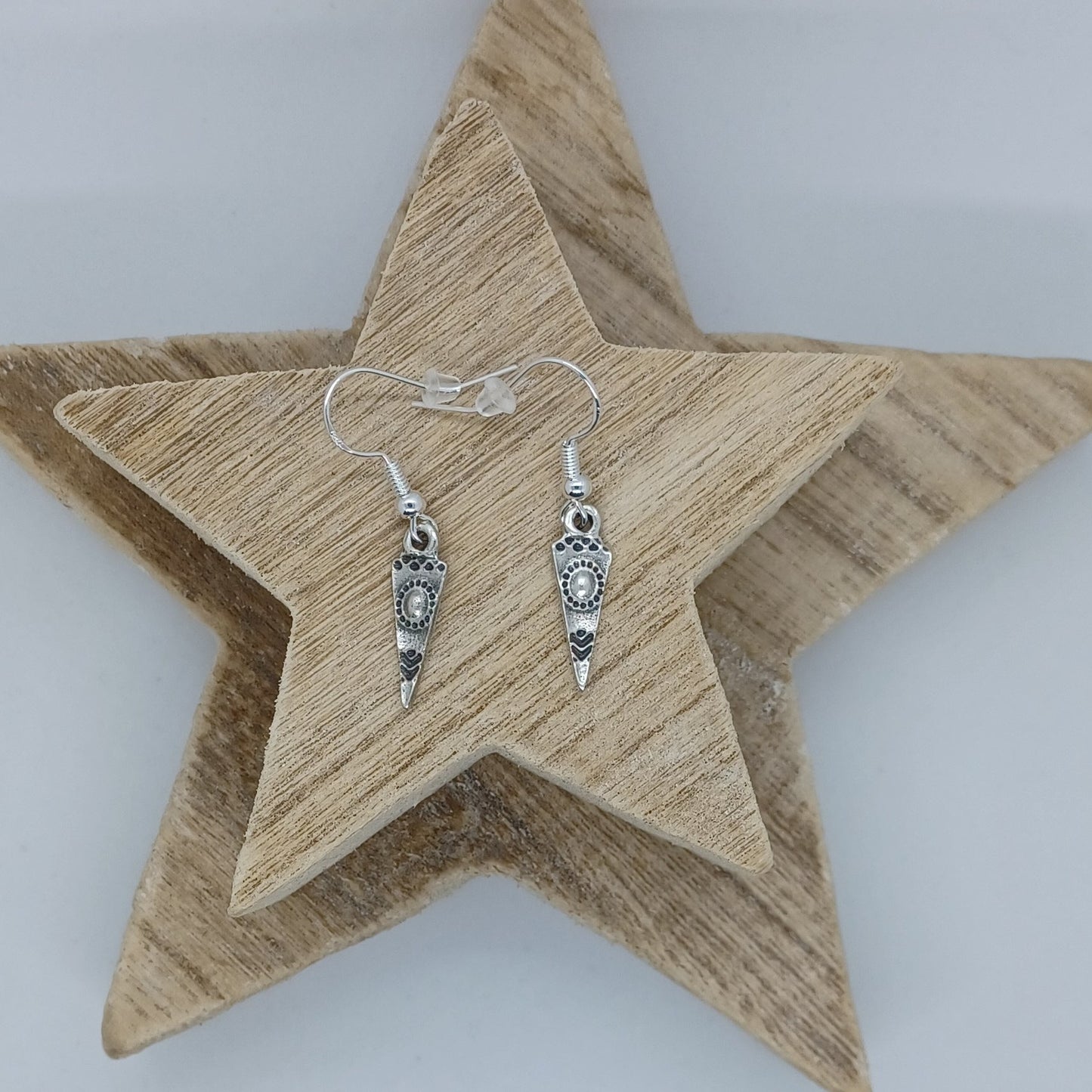 Cute silver spike earrings