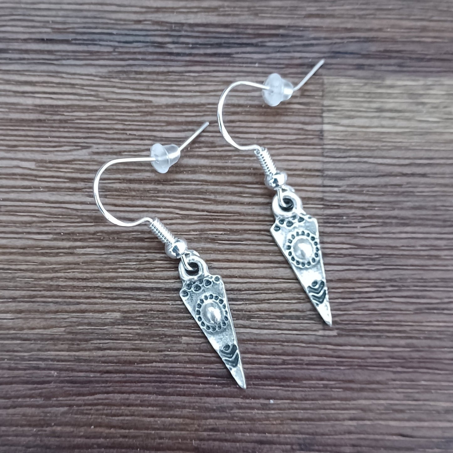 Cute silver spike earrings