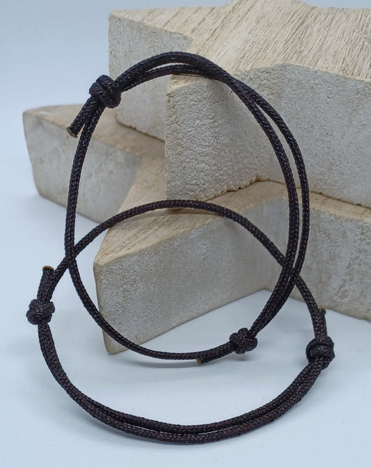 Dark brown cord bracelet. Simple minimal bracelet.