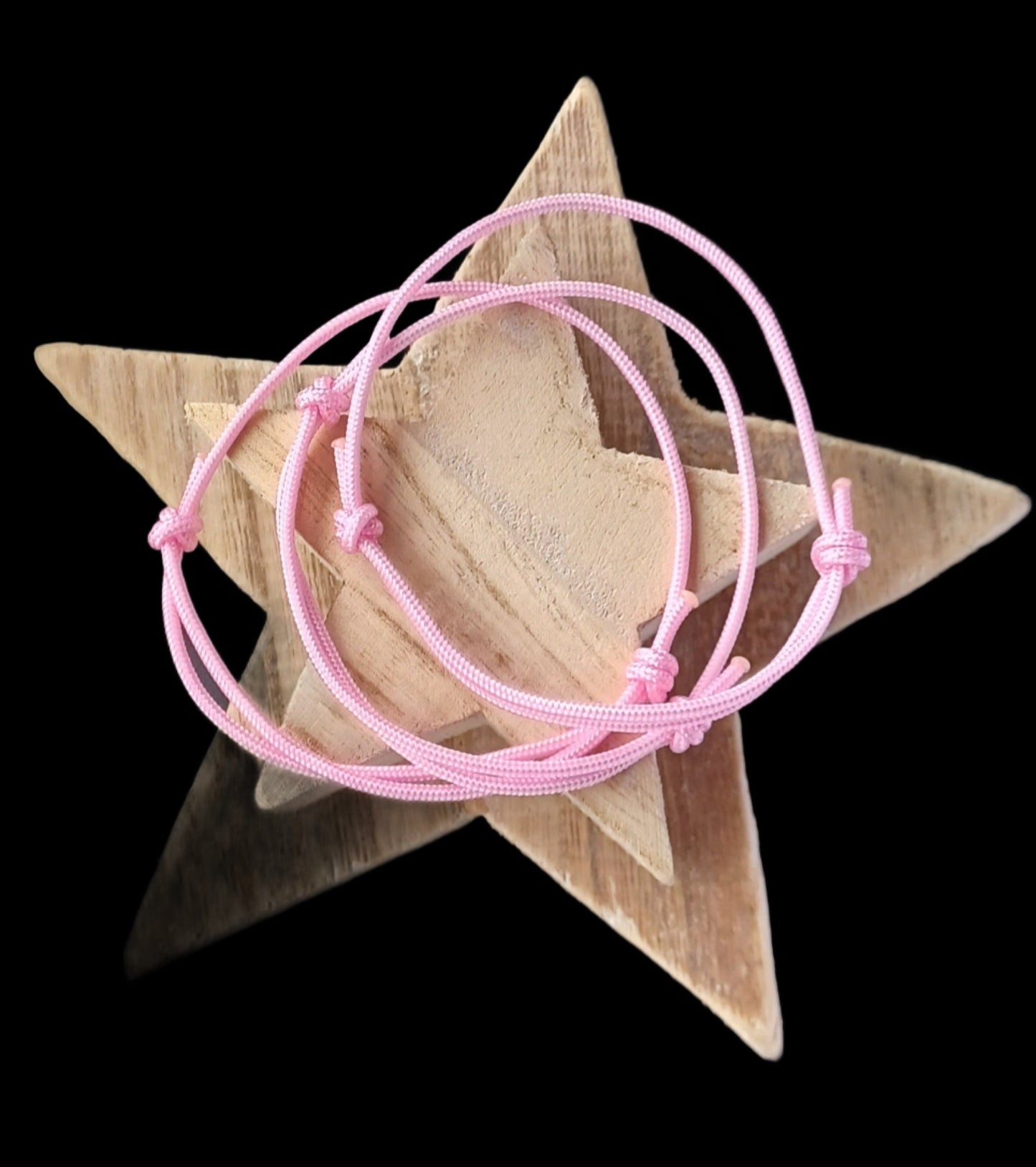 Cute light pink sliding knot bracelet