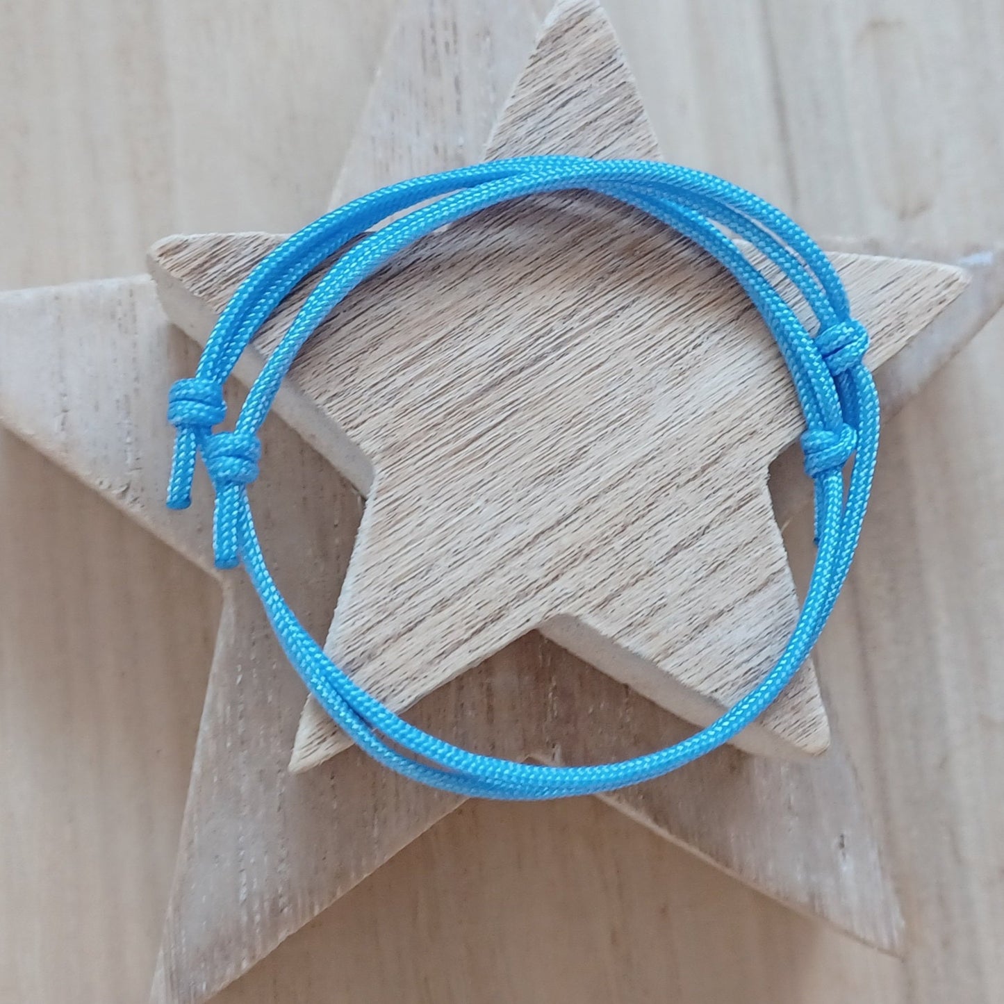 Light blue cord bracelets