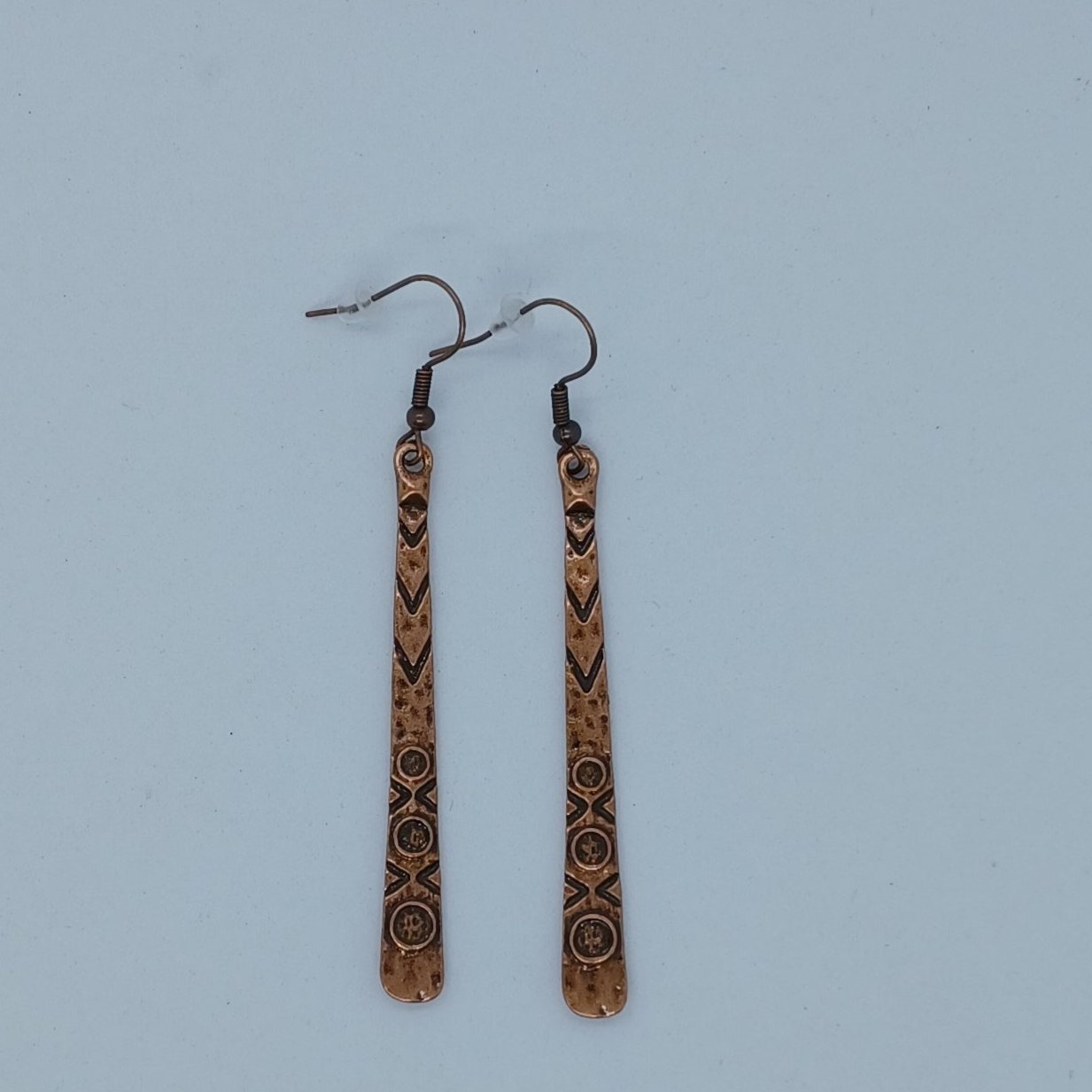 Copper dangle earrings