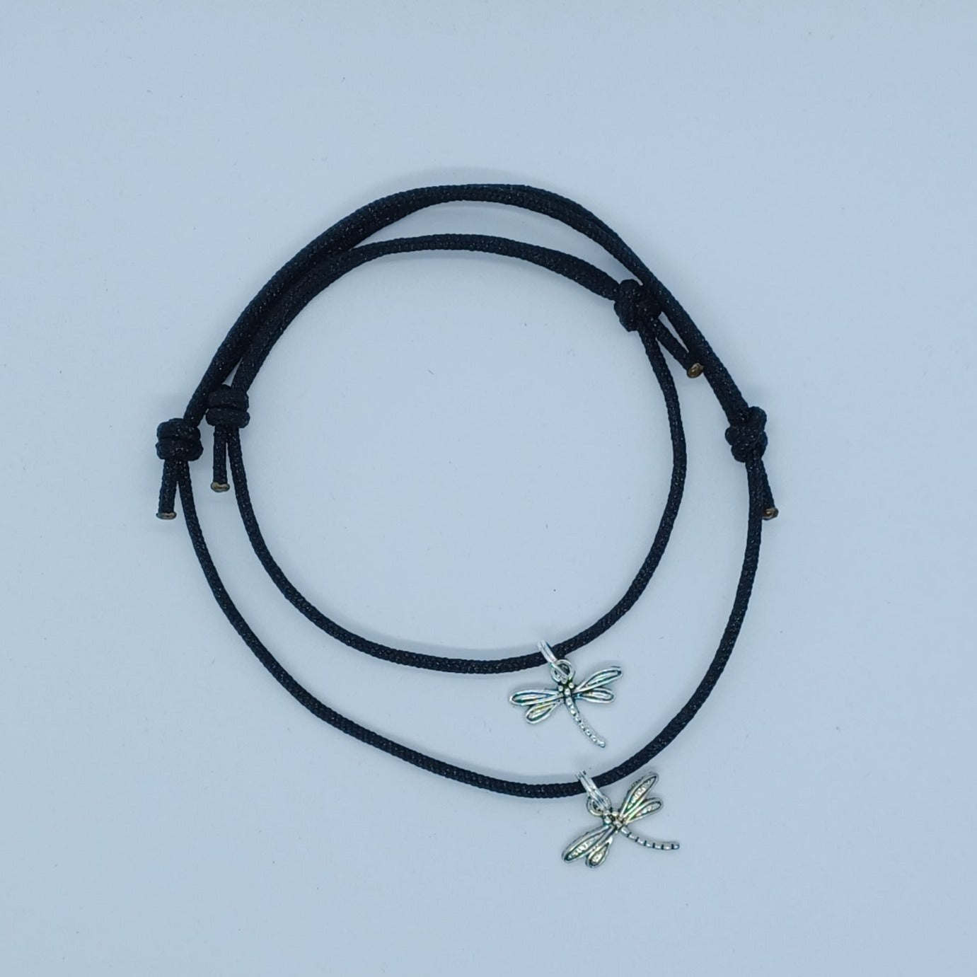 Dragonfly anklet and bracelet set